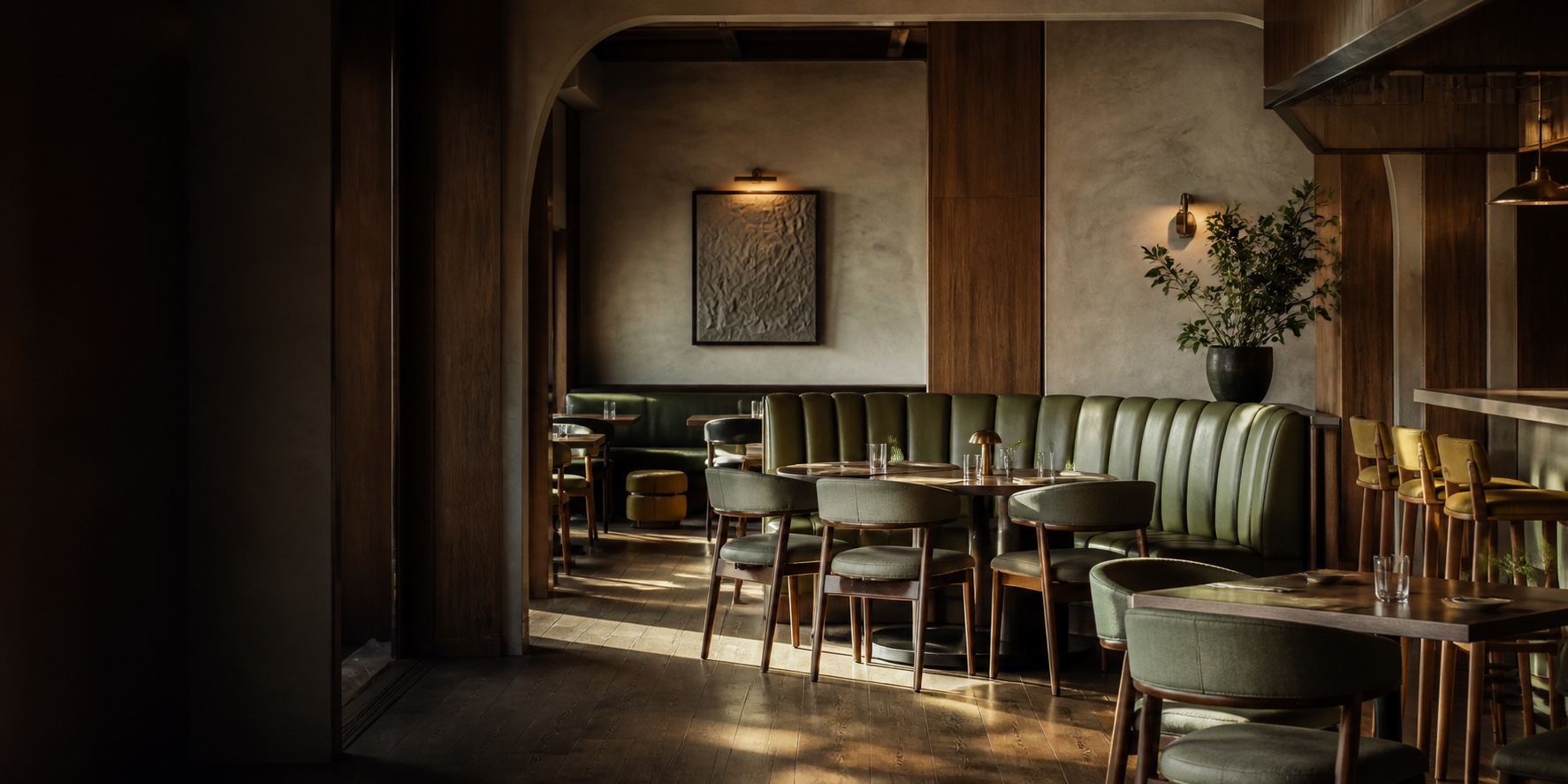 Commercial furniture in a refined hospitality interior